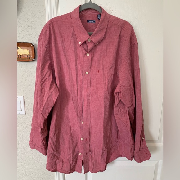 Izod Button-Down Long Sleeve Men’s Shirt, Size 2XL - Picture 1 of 3